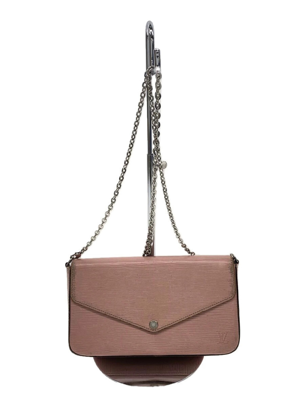LOUIS VUITTON Pochette Felicie Epi Pink Cowhide Pink